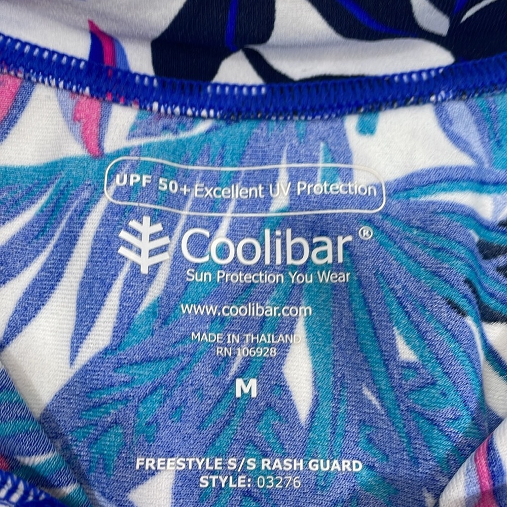 Coolibar Rash Guard size M Floral UPF 50 UV Protection EUC - Picture 6 of 9